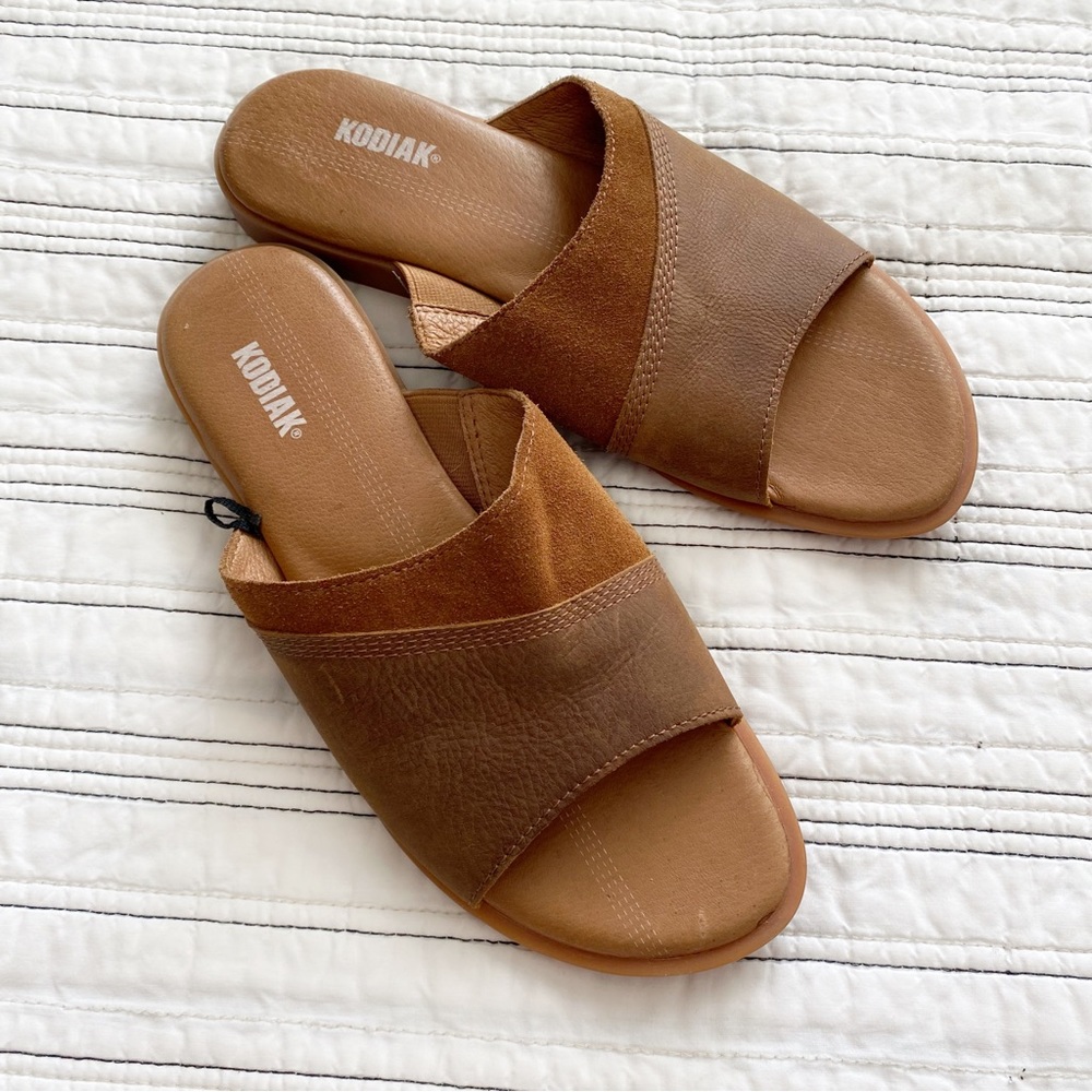 Kodiak Alexi Mule Sandals in Wheat Genuine Leather & Suede Women’s 9